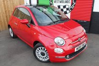 USED 2018 18 FIAT 500 1.2 Lounge Hatchback 3dr Petrol Manual Euro 6 (s/s) (69 bhp) REAR PARKING SENSORS