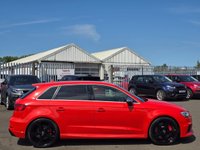 USED 2018 18 AUDI RS3 2.5 TFSI Sportback 5dr Petrol S Tronic quattro Euro 6 (s/s) (400 ps) SOMETHING VERY SPECIAL, JUST ARRIVED ON SITE+FINISHED IN STUNNING CATALUNYA METALLIC RED PAINT+LOADED WITH EXTRAS+4 WHEEL DRIVE+JUST 2 FORMER KEEPERS+SERVICE HISTORY+FULL LEATHER INTERIOR AND FRONT SPORTS SEATS WITH FINE NAPPA LEATHER AND EMBOSSED RS LOGO IN BLACK+RS SPORT EXHAUST SYSTEM+PRIVACY GLASS+UPGRADED BREAK CALIPERS IN RED WITH RS LOGO+SATELLITE NAVIGATION+PARK ASSIST+CLIMATE CONTROL+19 INCH ALLOY WHEELS+AN ABSOLUTELY OUTSTANDING VEHICLE THAT IS READY TO DRIVE AWAY TODAY!!!!!!!!!!!!!!!!