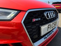 USED 2018 18 AUDI RS3 2.5 TFSI Sportback 5dr Petrol S Tronic quattro Euro 6 (s/s) (400 ps) SOMETHING VERY SPECIAL, JUST ARRIVED ON SITE+FINISHED IN STUNNING CATALUNYA METALLIC RED PAINT+LOADED WITH EXTRAS+4 WHEEL DRIVE+JUST 2 FORMER KEEPERS+SERVICE HISTORY+FULL LEATHER INTERIOR AND FRONT SPORTS SEATS WITH FINE NAPPA LEATHER AND EMBOSSED RS LOGO IN BLACK+RS SPORT EXHAUST SYSTEM+PRIVACY GLASS+UPGRADED BREAK CALIPERS IN RED WITH RS LOGO+SATELLITE NAVIGATION+PARK ASSIST+CLIMATE CONTROL+19 INCH ALLOY WHEELS+AN ABSOLUTELY OUTSTANDING VEHICLE THAT IS READY TO DRIVE AWAY TODAY!!!!!!!!!!!!!!!!