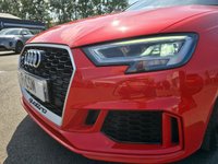 USED 2018 18 AUDI RS3 2.5 TFSI Sportback 5dr Petrol S Tronic quattro Euro 6 (s/s) (400 ps) SOMETHING VERY SPECIAL, JUST ARRIVED ON SITE+FINISHED IN STUNNING CATALUNYA METALLIC RED PAINT+LOADED WITH EXTRAS+4 WHEEL DRIVE+JUST 2 FORMER KEEPERS+SERVICE HISTORY+FULL LEATHER INTERIOR AND FRONT SPORTS SEATS WITH FINE NAPPA LEATHER AND EMBOSSED RS LOGO IN BLACK+RS SPORT EXHAUST SYSTEM+PRIVACY GLASS+UPGRADED BREAK CALIPERS IN RED WITH RS LOGO+SATELLITE NAVIGATION+PARK ASSIST+CLIMATE CONTROL+19 INCH ALLOY WHEELS+AN ABSOLUTELY OUTSTANDING VEHICLE THAT IS READY TO DRIVE AWAY TODAY!!!!!!!!!!!!!!!!