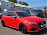 USED 2018 18 AUDI RS3 2.5 TFSI Sportback 5dr Petrol S Tronic quattro Euro 6 (s/s) (400 ps) SOMETHING VERY SPECIAL, JUST ARRIVED ON SITE+FINISHED IN STUNNING CATALUNYA METALLIC RED PAINT+LOADED WITH EXTRAS+4 WHEEL DRIVE+JUST 2 FORMER KEEPERS+SERVICE HISTORY+FULL LEATHER INTERIOR AND FRONT SPORTS SEATS WITH FINE NAPPA LEATHER AND EMBOSSED RS LOGO IN BLACK+RS SPORT EXHAUST SYSTEM+PRIVACY GLASS+UPGRADED BREAK CALIPERS IN RED WITH RS LOGO+SATELLITE NAVIGATION+PARK ASSIST+CLIMATE CONTROL+19 INCH ALLOY WHEELS+AN ABSOLUTELY OUTSTANDING VEHICLE THAT IS READY TO DRIVE AWAY TODAY!!!!!!!!!!!!!!!!