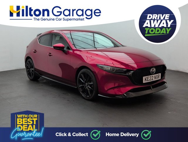 USED 2022 22 Mazda Mazda3 2.0 E-Skyactiv-G Mhev GT Sport Hatchback 5dr Petrol Manual Euro 6 (s/S) (122 Ps) - Sat Nav, Leather, Privacy