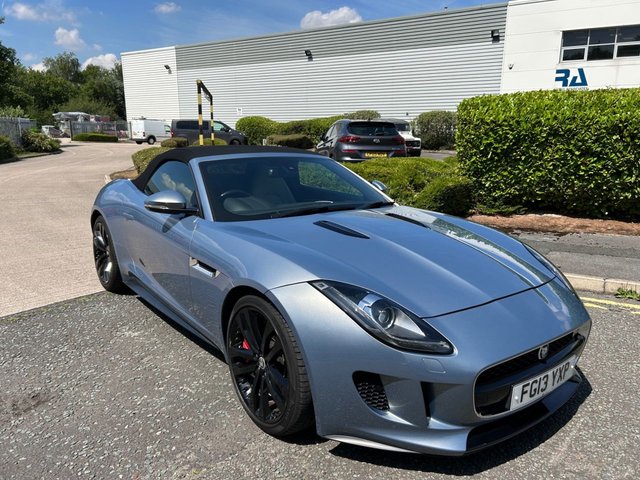 2013 13 Jaguar F-Type 5.0 V8 S Convertible 2dr Petrol Auto Euro 5 (s/s) (495 ps)-Nice Low Mileage Example-Finished In Satellite Grey Metallic-Light Grey Leather Upholstery-Switchable Active Sports Exhaust-Meridian Sound System-20 Inch Gloss Black Alloy Wheels With Matching Pirelli Tyres-Climate Control-Cruise Control-Mfsw-Satnav-Bluetooth.Ready For That European Road Trip.