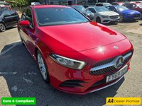 USED 2019 69 MERCEDES-BENZ A-CLASS  1.5 A180d AMG Line Executive, 17,947 miles, Automatic, ULEZ compliant Euro 6, 2 owners, Sat Nav, A/C, great spec, in red with service history. With only 17947 miles on the clock, this 2019 Mercedes-Benz A180d AMG Line offers exceptionally low mileage for its age. As part of the A Class range, this vehicle features a 1.5L diesel engine and meets Euro 6 emission standards. The AMG Line trim adds a sporty edge to this model. It also comes with a partial service history and a MOT valid until April 2026, providing peace of mind. The Executive Package enhances your driving experience with front and rear parking sensors and heated seats. Auto