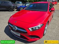 USED 2019 69 MERCEDES-BENZ A-CLASS  1.5 A180d AMG Line Executive, 17,947 miles, Automatic, ULEZ compliant Euro 6, 2 owners, Sat Nav, A/C, great spec, in red with service history. With only 17947 miles on the clock, this 2019 Mercedes-Benz A180d AMG Line offers exceptionally low mileage for its age. As part of the A Class range, this vehicle features a 1.5L diesel engine and meets Euro 6 emission standards. The AMG Line trim adds a sporty edge to this model. It also comes with a partial service history and a MOT valid until April 2026, providing peace of mind. The Executive Package enhances your driving experience with front and rear parking sensors and heated seats. Auto