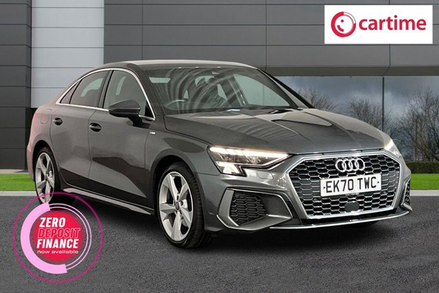 View our Audi A3 1.0 TFSI 30 S line Saloon 4dr Petrol Manual Euro 6 (s/s) (110 ps) Low Mileage, Touchscreen, Apple CarPlay / Android Auto, Bluetooth, DAB - Digital Radio