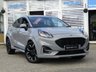USED 2021 21 FORD PUMA 1.0T EcoBoost MHEV ST-Line X SUV 5dr Petrol Manual Euro 6 (s/s) (155 ps) Finished in GREY MATTER with BLACK PART LEATHER with Red Stitching Trim. This Ford Puma certainly looks the part. It's got the raised up driving position, the eye-catching design, and a sort of miniature SUV shape. Features include Sat Nav, DAB Radio, B/Tooth, Apple Play, Power Folding Mirrors, 18" Alloys, Park Sensors, Heated Front Screen, B and O Speakers, 2 Keys and more. Dealer serviced at 16519 miles and on arrival at 35375 miles.