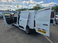 USED 2020 20 PEUGEOT PARTNER 1.5 BlueHDi 950 Pro LWB Crew Van 5 Seater white with 56,500 miles, 1 owner, ULEZ compliant Euro 6, 5-speed manual, A/C, Bluetooth & more +VAT @ 20% With only one previous owner and low mileage for its age at 56,500 miles, this 2020 Peugeot Partner 1.5 BlueHDi 950 Professional Long Panel Van LWB Euro 6 6dr is a reliable and efficient workhorse. The Partner, in its BlueHDi 950 Professional variant and Professional trim, is powered by a 1.5L diesel engine and meets Euro 6 emission standards. It comes equipped with practical features such as offside and twin sliding side doors for easy access, an 8in capacitive colour touchscreen with Connect D