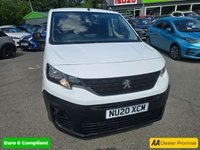 USED 2020 20 PEUGEOT PARTNER 1.5 BlueHDi 950 Pro LWB Crew Van 5 Seater white with 56,500 miles, 1 owner, ULEZ compliant Euro 6, 5-speed manual, A/C, Bluetooth & more +VAT @ 20% With only one previous owner and low mileage for its age at 56,500 miles, this 2020 Peugeot Partner 1.5 BlueHDi 950 Professional Long Panel Van LWB Euro 6 6dr is a reliable and efficient workhorse. The Partner, in its BlueHDi 950 Professional variant and Professional trim, is powered by a 1.5L diesel engine and meets Euro 6 emission standards. It comes equipped with practical features such as offside and twin sliding side doors for easy access, an 8in capacitive colour touchscreen with Connect D