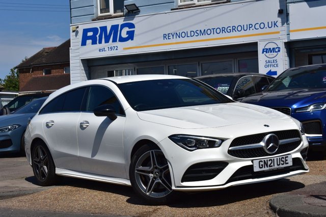 View our Mercedes-Benz Cla 1.3 CLA200 AMG Line (Premium 2) Shooting Brake 7G-DCT | 2 KEYS |  RED LEATHER INTERIOR |  PREMIUM PACK | SAT NAV | 