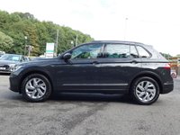 USED 2021 21 VOLKSWAGEN TIGUAN 1.5 TSI Life 5d DSG 150 S/S SAT NAV, WIRELESS APP CONNECT FOR APPLE CARPLAY / ANDROID AUTO, LANE ASSIST, ADAPTIVE CRUISE CONTROL & SPEED LIMITER, DAB RADIO, BLUETOOTH, FRONT & REAR PARKING SENSORS, AUTO LIGHTS & WIPERS, AUTO HOLD, ELECTRIC HEATED DOOR MIRRORS, 18 INCH ALLOYS, BLACK ROOF RAILS, LEATHER TIPTRONIC FLAT BOTTOM MULTIFUNCTION STEERING WHEEL, 3  ZONE CLIMATE CONTROL A/C, ILLUMINATING VANITY MIRRORS, CLOTH INTERIOR, FRONT & REAR ARM RESTS, DSG AUTOMATIC GEARBOX, START STOP TECHNOLOGY, 1 OWNER, SERVICE HISTORY