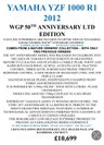 USED 2012 YAMAHA YZF 1000 R1 WGP 50th Anniversary Limited Edition Superb Limited Edition R1