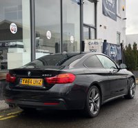 USED 2015 64 BMW 4 SERIES 3.0 430d M Sport Coupe 2dr Diesel Auto xDrive Euro 6 (s/s) (258 ps) THIS CAR COMES WITH 6 MONTHS WARRANTY , BREAKDOWN COVER & RECOVERY+ PERFECT EXAMPLE OF ALL WHEEL DRIVE+ FULL LEATHER TRIM+ FRONT HEATED SEATS+ HARMON KARDON LOGIC 7 SURROUND SOUND SYSTEM+ BLUETOOTH PHONE+ AUDIO CONNECTIVITY+ USB CONNECTIVITY+ AUX CONNECTION+ DAB RADIO+ FRONT AND REAR PARKING SENSORS+ PADDLE SHIFTERS+ 19 INCH ALLOY WHEELS