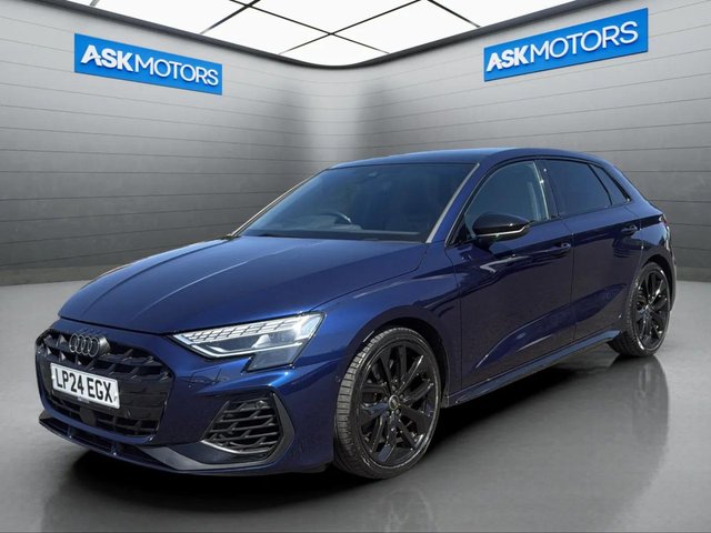 2024 24 AUDI S3 2.0 TFSI S3 Black Edition Sportback 5dr Petrol S Tronic quattro Euro 6 (s/s) (333 ps) TECH PACK PRO NAVARRA BLUE PANORAMIC ROOF SONOS SPEAKERS ENDLESS SPEC 