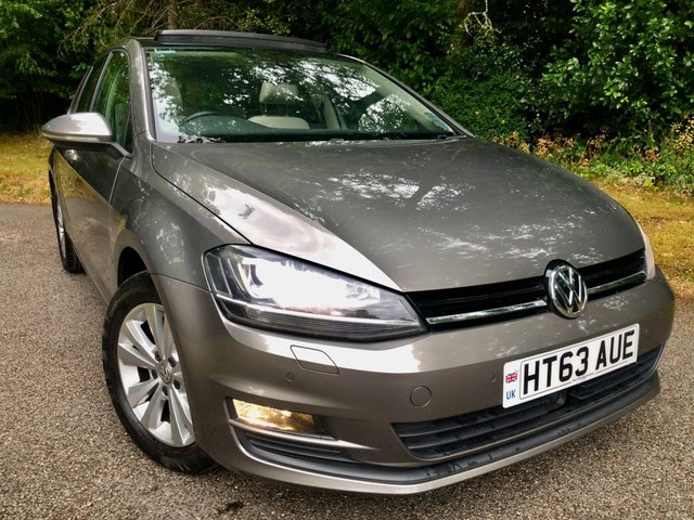 2013 63 Volkswagen Golf 1.4 TSI BlueMotion Tech SE Hatchback 5dr Petrol DSG Euro 5 (s/s) (122 ps \\ONLY 11,700 MILES-\\YES 11,700 \\2 PRIVATE OWNERS WITH PANORAMIC GLASS SUNROOF//X11 AIRBAGS//LEATHER BOUND MULTI-FUNCTION STEERING WHEEL//35 POUND ROAD TAX A YEAR//FRONT AND REAR PARK SENSORS//ALLOYS//BLUETOOTH//DAB//STUNNING CONDITION FOR THE YEAR //GOOD HISTORY X8 SERVICE STAMPS//ADAPTIVE CRUISE CONTROL//ELECTRIC FOLD MIRRORS//HEADLAMP WASH//CHERISH REG NUMBER HAS NOW BEEN REMOVED