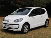 USED 2014 14 VOLKSWAGEN UP! 1.0 Take up! Hatchback 3dr Petrol Manual Euro 5 (60 ps) www.suffolkcarcentre.co.uk - Located at Ilketshall