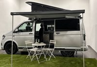 USED 2017 17 VOLKSWAGEN TRANSPORTER 2.0 TDI T28 BlueMotion Tech Trendline Camper Van 5dr Diesel Manual FWD SWB Euro 6 (s/s) (102 ps) Side Awning ,Pop up roof,4 Leather Belted Seats, Air Conditioning