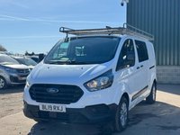 USED 2019 19 FORD TRANSIT CUSTOM 2.0 320 EcoBlue Crew Van L2 H1 Euro 6 5dr (6 Seat) FACTORY SIX SEAT CREW, AIR CON