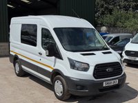 USED 2018 68 FORD TRANSIT 2.0 350 EcoBlue RWD L2 H2 Euro 6 5dr 6 SEAT WINDOW CREW VAN, 170PS