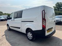 USED 2018 68 FORD TRANSIT CUSTOM 2.0 300 EcoBlue Crew Van L2 H1 Euro 6 5dr (6 Seat) FACTORY SIX SEAT CREW, L2 LWB