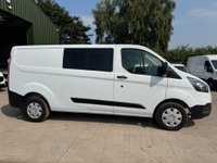 USED 2018 68 FORD TRANSIT CUSTOM 2.0 300 EcoBlue Crew Van L2 H1 Euro 6 5dr (6 Seat) FACTORY SIX SEAT CREW, L2 LWB