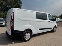 USED 2018 68 FORD TRANSIT CUSTOM 2.0 300 EcoBlue Crew Van L2 H1 Euro 6 5dr (6 Seat) FACTORY SIX SEAT CREW, L2 LWB