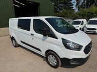 USED 2018 68 FORD TRANSIT CUSTOM 2.0 300 EcoBlue Crew Van L2 H1 Euro 6 5dr (6 Seat) FACTORY SIX SEAT CREW, L2 LWB