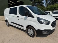 USED 2018 68 FORD TRANSIT CUSTOM 2.0 300 EcoBlue Crew Van L2 H1 Euro 6 5dr (6 Seat) FACTORY SIX SEAT CREW, L2 LWB