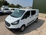 USED 2018 68 FORD TRANSIT CUSTOM 2.0 300 EcoBlue Crew Van L2 H1 Euro 6 5dr (6 Seat) FACTORY SIX SEAT CREW, L2 LWB