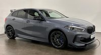 USED 2021 21 BMW 1 SERIES 2.0 120d M Sport (LCP) Hatchback 5dr Diesel Auto Euro 6 (s/s) (190 ps) Striking Storm Bay Grey, M Sport Pro Package, Black Perforated Full Leather Sports Seats, Heated Seats, Performance Control, M Sport Aero Package, Performance Control,