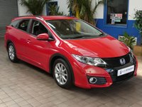 USED 2016 65 HONDA CIVIC 1.6 i-DTEC SE Plus Tourer 5dr Diesel Manual Euro 5 (s/s) (Navi) (120 ps) &pound;20 ROAD TAX CAZ ULEZ EXEMPT SAT NAV AIR CON REAR VIEW CAMERA PARKING SENSORS 2 OWNERS EXCELLENT SERVICE HISTORY WARRANTY