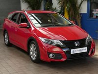 USED 2016 65 HONDA CIVIC 1.6 i-DTEC SE Plus Tourer 5dr Diesel Manual Euro 5 (s/s) (Navi) (120 ps) &pound;20 ROAD TAX CAZ ULEZ EXEMPT SAT NAV AIR CON REAR VIEW CAMERA PARKING SENSORS 2 OWNERS EXCELLENT SERVICE HISTORY WARRANTY