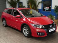 USED 2016 65 HONDA CIVIC 1.6 i-DTEC SE Plus Tourer 5dr Diesel Manual Euro 5 (s/s) (Navi) (120 ps) &pound;20 ROAD TAX CAZ ULEZ EXEMPT SAT NAV AIR CON REAR VIEW CAMERA PARKING SENSORS 2 OWNERS EXCELLENT SERVICE HISTORY WARRANTY