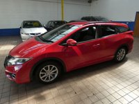 USED 2016 65 HONDA CIVIC 1.6 i-DTEC SE Plus Tourer 5dr Diesel Manual Euro 5 (s/s) (Navi) (120 ps) &pound;20 ROAD TAX CAZ ULEZ EXEMPT SAT NAV AIR CON REAR VIEW CAMERA PARKING SENSORS 2 OWNERS EXCELLENT SERVICE HISTORY WARRANTY