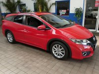 USED 2016 65 HONDA CIVIC 1.6 i-DTEC SE Plus Tourer 5dr Diesel Manual Euro 5 (s/s) (Navi) (120 ps) &pound;20 ROAD TAX CAZ ULEZ EXEMPT SAT NAV AIR CON REAR VIEW CAMERA PARKING SENSORS 2 OWNERS EXCELLENT SERVICE HISTORY WARRANTY