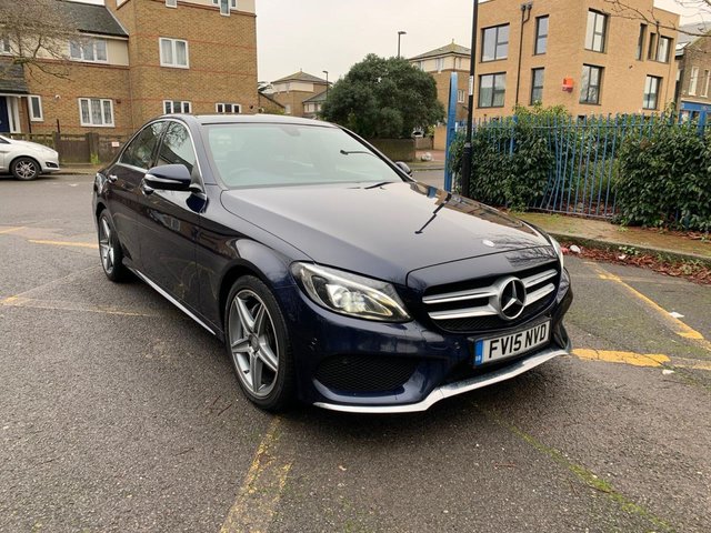 2015 15 MERCEDES-BENZ C-CLASS 1.6 C200 BlueTEC AMG Line Saloon 4dr Diesel G-Tronic+ Euro 6 (s/s) (136 ps) Pan Glass S/roof, Reverse Cam