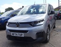 USED 2024 74 CITROEN BERLINGO 1.5 BlueHDi PLUS M WHEELCHAIR ACCESS WAV New Shape, 2 seats + wheelchair