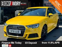 USED 2018 18 AUDI A3 1.5 TFSI CoD S line Sportback 5dr Petrol S Tronic Euro 6 (s/s) (150 ps) AUDI SERVICE HISTORY 2 KEYS BOOK PACK FRESH SERVICE AND 1 YEAR MOT WITHIN THE SALE