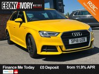 USED 2018 18 AUDI A3 1.5 TFSI CoD S line Sportback 5dr Petrol S Tronic Euro 6 (s/s) (150 ps) AUDI SERVICE HISTORY 2 KEYS BOOK PACK FRESH SERVICE AND 1 YEAR MOT WITHIN THE SALE