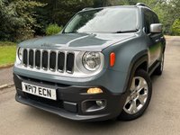 USED 2017 17 JEEP RENEGADE 1.6 MultiJetII Limited SUV 5dr Diesel Manual Euro 6 (s/s) (120 ps) HEATED LEATHER SEATS,BLUETOOTH,S/H