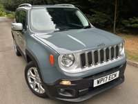 USED 2017 17 JEEP RENEGADE 1.6 MultiJetII Limited SUV 5dr Diesel Manual Euro 6 (s/s) (120 ps) HEATED LEATHER SEATS,BLUETOOTH,S/H