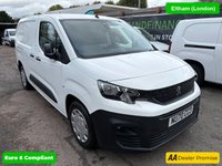 USED 2020 70 PEUGEOT PARTNER 1.5 BlueHDi 950 LWB Crew Van 5 Seater in white, 42,000 miles, 1 owner, ULEZ Euro 6, 5-speed manual, A/C, Bluetooth & more! Final price + VAT @ 20%! With only one previous owner and very low mileage for its age at just 42000 miles, this 2020 Peugeot Partner is a smart buy. This long wheelbase panel van is the BlueHDi 950 Professional derivative, boasting a 1.5L diesel engine and Euro 6 emission class. The Professional trim includes practical features such as offside and twin sliding side doors for easy access, plus rear parking sensors to make maneuvering simple. You'll also appreciate the height-adjustable halogen headlights with automatic