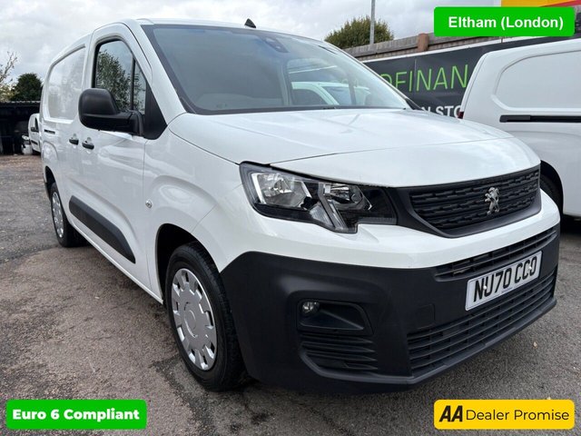 View our Peugeot Partner 1.5 BlueHDi 950 LWB Crew Van 5 Seater in white, 42,000 miles, 1 owner, ULEZ Euro 6, 5-speed manual, A/C, Bluetooth & more! Final price + VAT @ 20%!