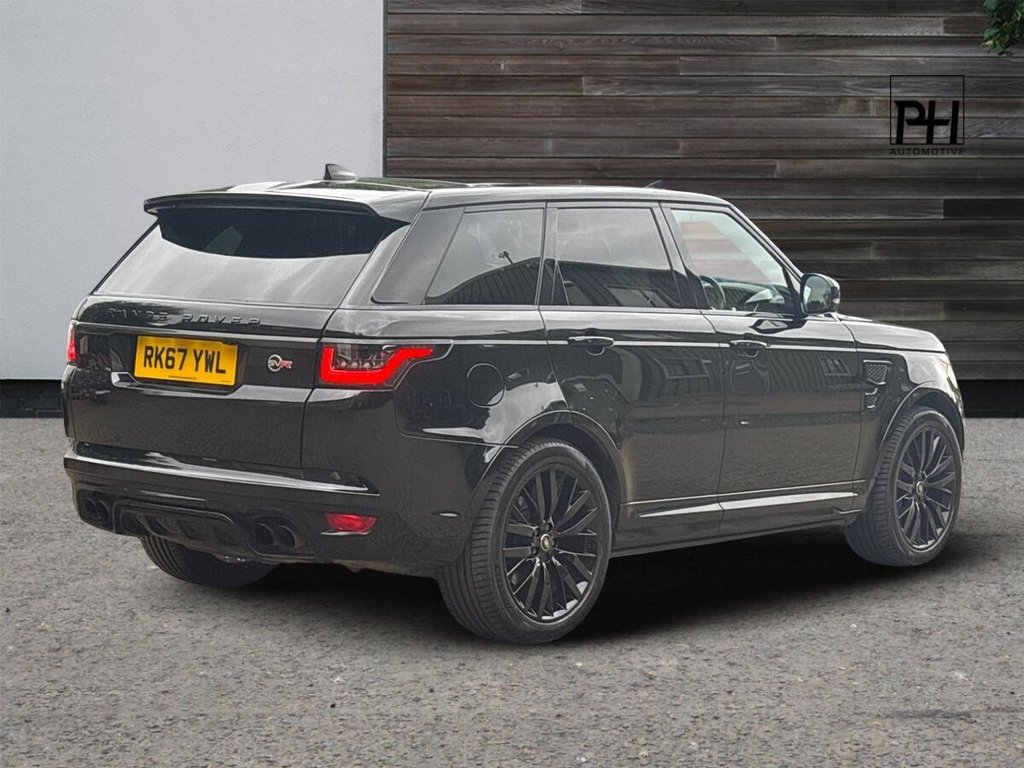 USED 2017 67 LAND ROVER RANGE ROVER SPORT 5.0 V8 SVR SUV 5dr Petrol Auto 4WD Euro 6 (s/s) (550 ps) LAND ROVER WARRANTY AUGUST 26
