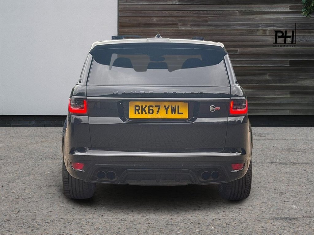 USED 2017 67 LAND ROVER RANGE ROVER SPORT 5.0 V8 SVR SUV 5dr Petrol Auto 4WD Euro 6 (s/s) (550 ps) LAND ROVER WARRANTY AUGUST 26