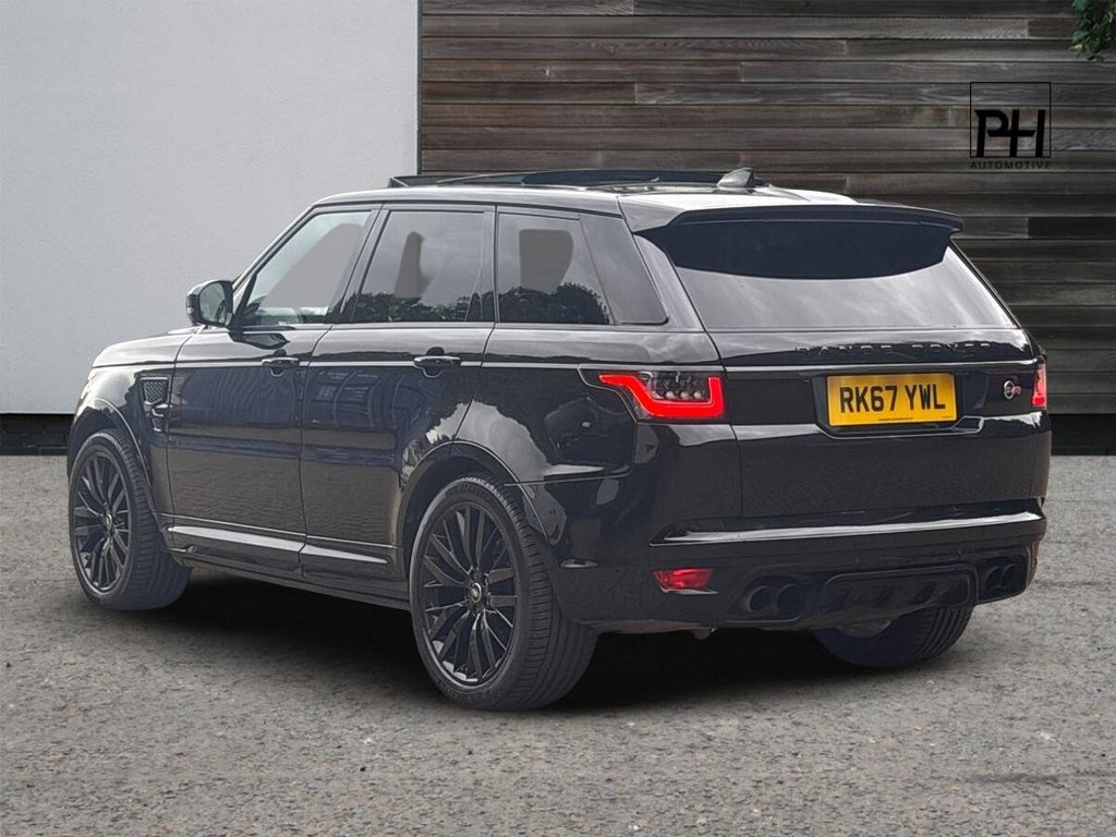 USED 2017 67 LAND ROVER RANGE ROVER SPORT 5.0 V8 SVR SUV 5dr Petrol Auto 4WD Euro 6 (s/s) (550 ps) LAND ROVER WARRANTY AUGUST 26