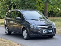 USED 2012 62 VAUXHALL ZAFIRA 1.6 16V Exclusiv MPV 5dr Petrol Manual Euro 5 (115 ps) 