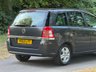 USED 2012 62 VAUXHALL ZAFIRA 1.6 16V Exclusiv MPV 5dr Petrol Manual Euro 5 (115 ps) 