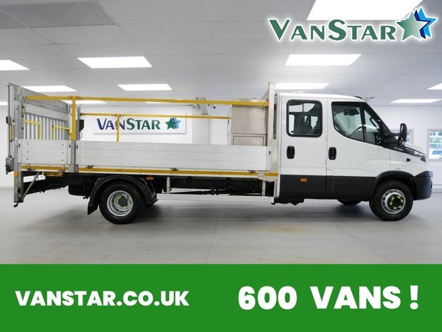 View our Iveco Daily 70C18 3.0 D 180 BHP X-XLWB 7 SEATER CREWCAB DROPSIDE ( TAIL-LIFT )