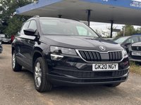 USED 2020 20 SKODA KAROQ 1.6 TDI SE Technology SUV 5dr Diesel Manual Euro 6 (s/s) (115 ps) THIS CAR COMES WITH 6 MONTHS WARRANTY , BREAKDOWN COVER & RECOVERY++  GREAT EXAMPLE OF AUTOMATIC SUV APPLE CAR PLAY/ ANDRIOD AUTO + NAVIGATION SYSTEM + BLUETOOTH + DAB RADIO + USB CONNECTION + AUX CONNECTION + FRONT AND REAR PARKING SENSORS + CRUISE CONTROL + CLIMATE CONTROL + PRIVACY GLASS + 17 INCH ALLOY WHEELS + SOUND SYSTEM + AUTO START STOP + ELECTRIC PARKING BRAKE + HILL HOLD ASSIST + TRACTION CONTROL + DAY TIME RUNNING LIGHTS + ICE ROAD WARNINGS + LANE ASSIST +